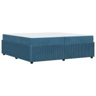 Рамка за легло с матрак Синьо 200 x 200 cm текстил