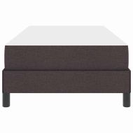 Легло с пружинирана основа Тъмен кафяв 90 x 200 cm текстил