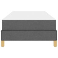 Легло с пружинирана основа Тъмен сив 80 x 200 cm текстил