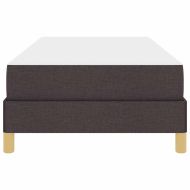 Легло с пружинирана основа Тъмен кафяв 100 x 200 cm текстил