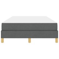 Легло с пружинирана основа Тъмен сив 120 x 200 cm текстил