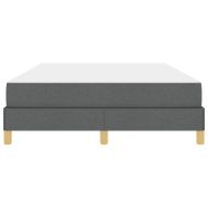 Легло с пружинирана основа Тъмен сив 140 x 200 cm текстил