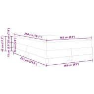 Легло с пружинирана основа Черно 160 x 200 cm текстил