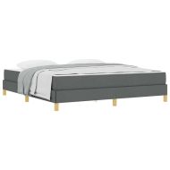 Легло с пружинирана основа Тъмен сив 180 x 200 cm текстил