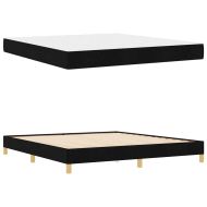 Легло с пружинирана основа Черно 180 x 200 cm текстил