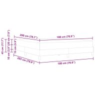 Легло с пружинирана основа Синьо 180 x 200 cm текстил