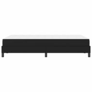 Рамка за легло с матрак Черно 120 x 200 cm текстил