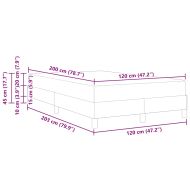 Рамка за легло с матрак Чисто бяло 120 x 200 cm текстил