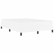 Рамка за легло с матрак Чисто бяло 140 x 190 cm текстил