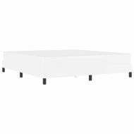 Рамка за легло с матрак Чисто бяло 180 x 200 cm текстил