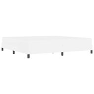 Рамка за легло с матрак Чисто бяло 200 x 200 cm текстил