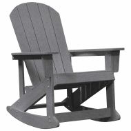 Люлеещ се стол Adirondack Светлосиво 73.5 x 92 x 90 см HDPE