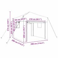 Оранжерия с покрив Зелен 290 x 290 x 315 см Стомана