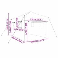 Оранжерия с покрив Зелен 290 x 430 x 315 см Стомана