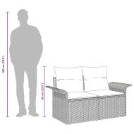 Градински диван Светлосиво 141 x 62 x 69cm полиратан