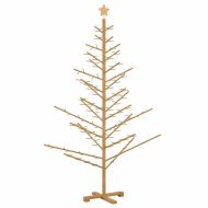 Дървено Коледно Дърво Кафяво 180 cm Борово дърво масив