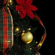 С изкуствено коледно дърво с поставка Зелен 180 cm ПВЦ