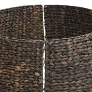 Коло за коледно дърво Черно 90 x 90 x 28 cm Воден хиацинт