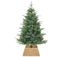 Коло за коледно дърво Кафяво 60 x 60 x 28 см Воден хиацинт