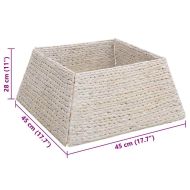 Коло за коледно дърво Бяло 60 x 60 x 28 см Воден хиацинт