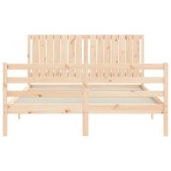 Рамка за легло с табла, 160х200 см, масивно дърво