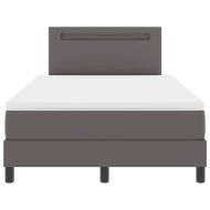 Рамка за легло с матрак с матрак Сив 120 x 190 cm Изкуствена