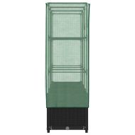 Повдигнато легло с оранжерия калъф, ратанов вид, 120x40x138 см