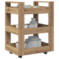 Кухненска количка Дъб 60 x 45 x 80 см Инженерно дърво