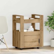 Кухненска количка дъб артизан 60 x 45 x 80 см Инженерно дърво