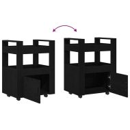 Кухненска количка Черен дъб 60 x 45 x 80 см Инженерно дърво