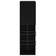 ТВ шкаф Черно 30,5 x 30 x 102 см Инженерно дърво