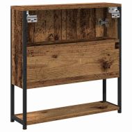 Огледален шкаф за баня с рафт Старо дърво 60 x 16 x 60 см