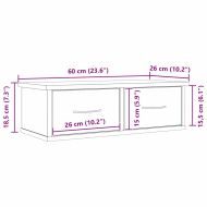 Стенен шкаф Черния дъб 60 x 26 x 18,5 см Инженерно дърво