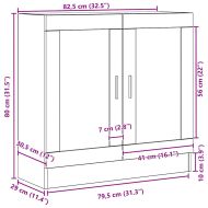 Шкаф за книги Черния дъб 82,5 x 30,5 x 80 см Инженерно дърво