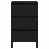 Нощен шкаф с чекмедже Черен дъб 40 x 35 x 69 см Инженерно дърво