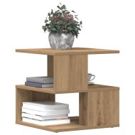 Странична маса с рафт Дъб 30 x 30 x 55 см Инженерно дърво