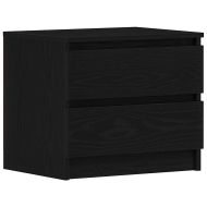Нощен шкаф 2 pcs Черен дъб 50 x 40 x 43.5 см Инженерно дърво