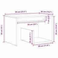 Странична маса Черния дъб 59 x 36 x 38 см Инженерно дърво