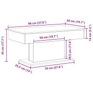 Масичка за кафе Черния дъб 96 x 50 x 45 см Инженерно дърво