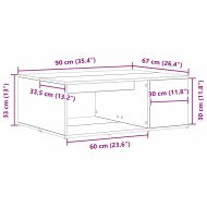 Масичка за кафе Черния дъб 90 x 67 x 33 см Инженерно дърво