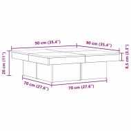 Масичка за кафе Черния дъб 90 x 90 x 28 cm Инженерно дърво