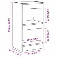 Шкаф за книги Черния дъб 40 x 30 x 71,5 см Инженерно дърво