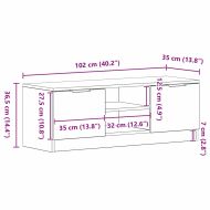ТВ шкаф Черния дъб 102 x 32 x 35.5 см Инженерно дърво