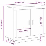 Служебен шкаф Черния дъб 80 x 40 x 75 см Инженерно дърво