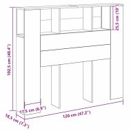 Табла за легло Черния дъб 120 x 19 x 104,5 см Инженерно дърво
