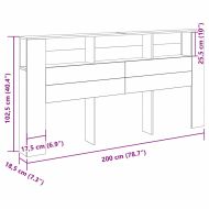 Табла за легло Черния дъб 200 x 18.5 x 102.5 см Инженерно дърво