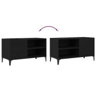 Шкаф за грамофонни плочи с рафт Черния дъб 84,5 x 38 x 48 cm