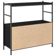 Рафт за книги Черен дъб 80 x 30 x 78.5 см Инженерно дърво