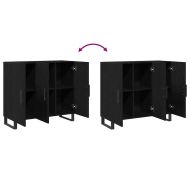 Служебен шкаф Черен дъб 90 x 34 x 80 см Инженерно дърво