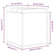 Пейка с място за съхранение Черния дъб 42 x 42 x 45 cm